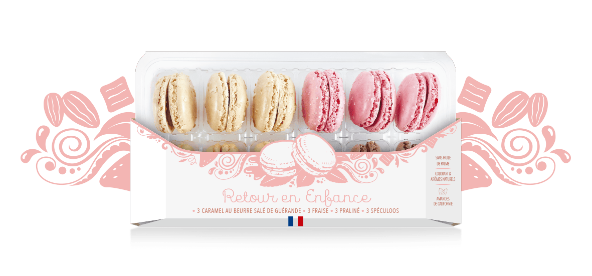 Packaging de Macaron Retour en enfance